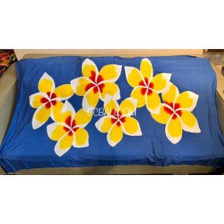 Handcrafted Rayon Sarong Hand Painted Flower Design by Balinese Artisans